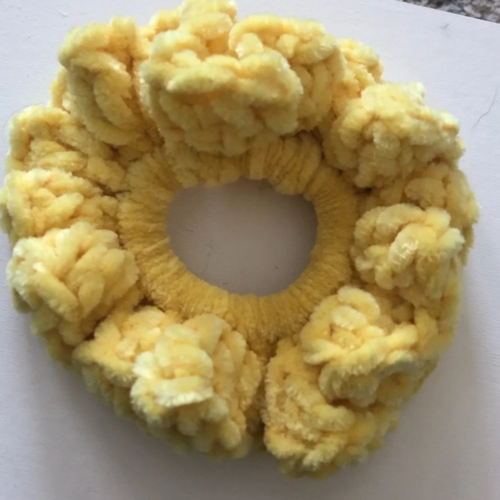 Handmade crocheted scrunchie (multiple colors) Set 2